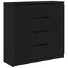 Sideboard with Drawers Black Oak Effect 100.5 x 35 x 98.5 cm