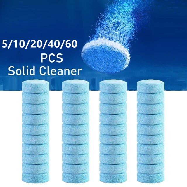 5/10/20/40/60Pcs Solid Cleaner Car Windscreen Wiper Effervescent Tablets Glass Toilet Cleaning Car Accessories