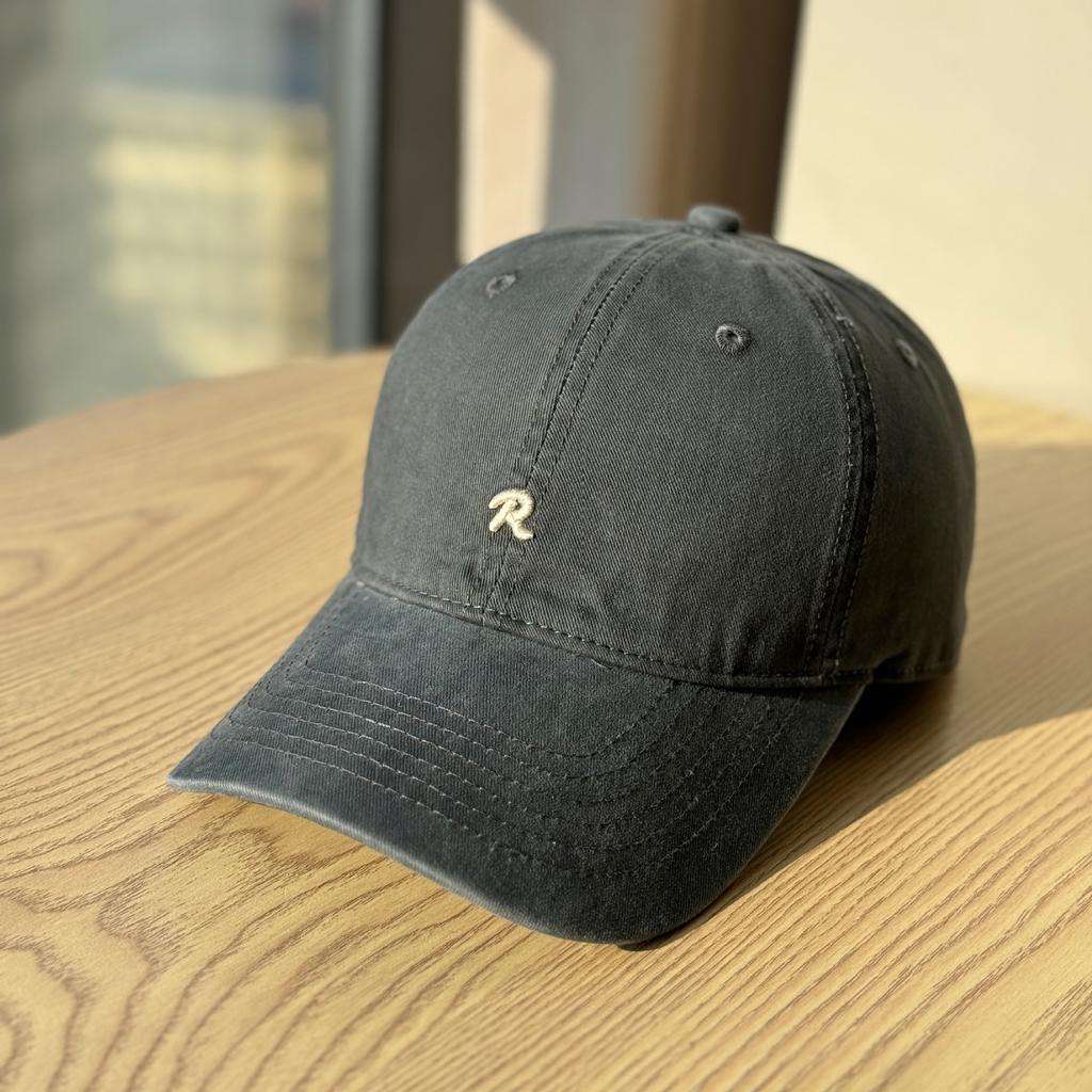 New high-quality vintage R Letter logo embroidered spring/summer thin cotton soft-top baseball cap, sun protection duckbill cap