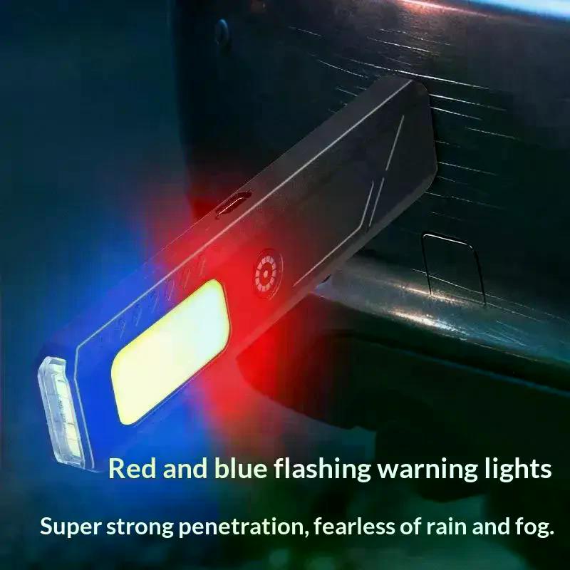 1 Set Portable Mini Torch Outdoor Magnetic LED Flashlight TypeC Rechargeable Light Pocket Lantern Flood Work Lights With 6 Modes