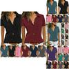 Women Neck V Short Sleeve Shirt Blouse Ladies Summer Tshirt Tops Tee Plus Size