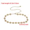 1Pc Gold Silver Color Rose Chain Belt Women  Metal Thin Shiny Flower Belts Female Jeans Dress Decoration Belt