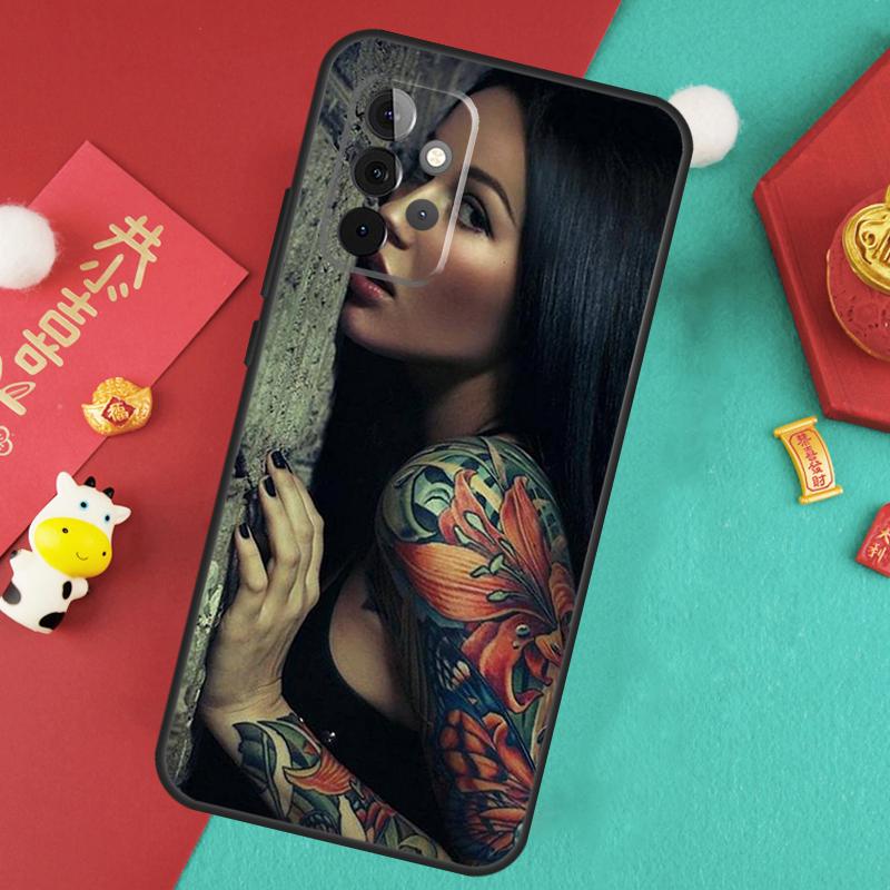 Sexy Tattoo Girl Case For Samsung Galaxy A16 A17 A54 A34 A14 A15 A35 A55 A52 A12 A32 A13 A33 A53 A26 A36 A56