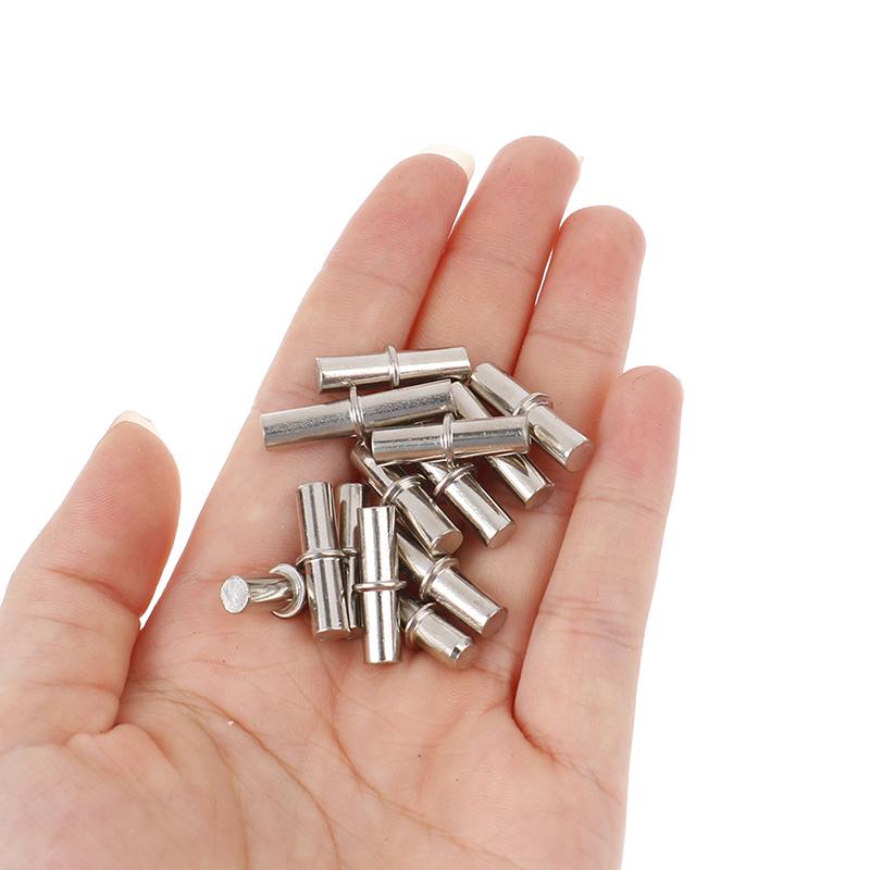 20 шт., металлические опорные штифты для полки шкафа, шпильки, колышки, стеклянный кронштейн