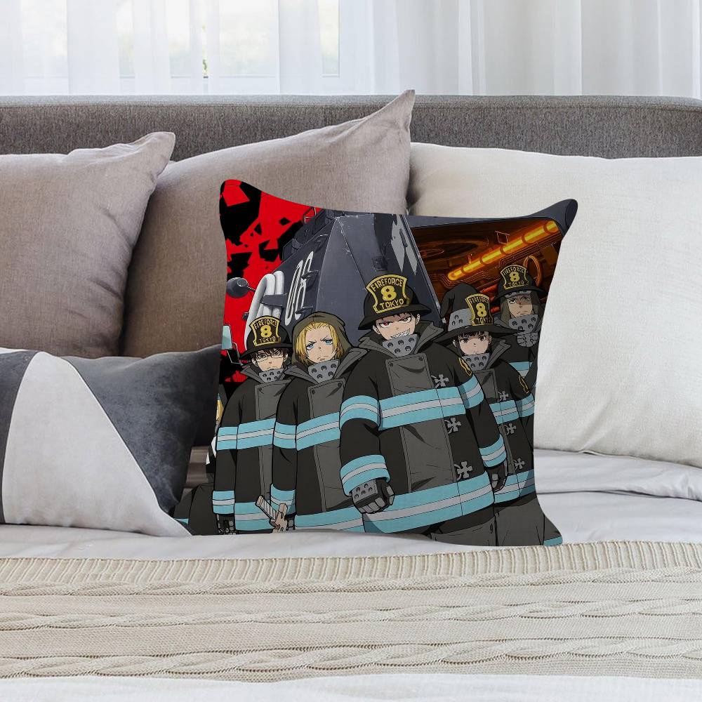 Comics F-Fire Force Anime Cushion Cover Decorative Pillow Sofa Home Decor Case Pillow Cases