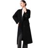 Women's Woolen Overcoat - Extra Long, Loose Fit, Double-Sided 100% Wool, Suit Collar for Autumn and Winter