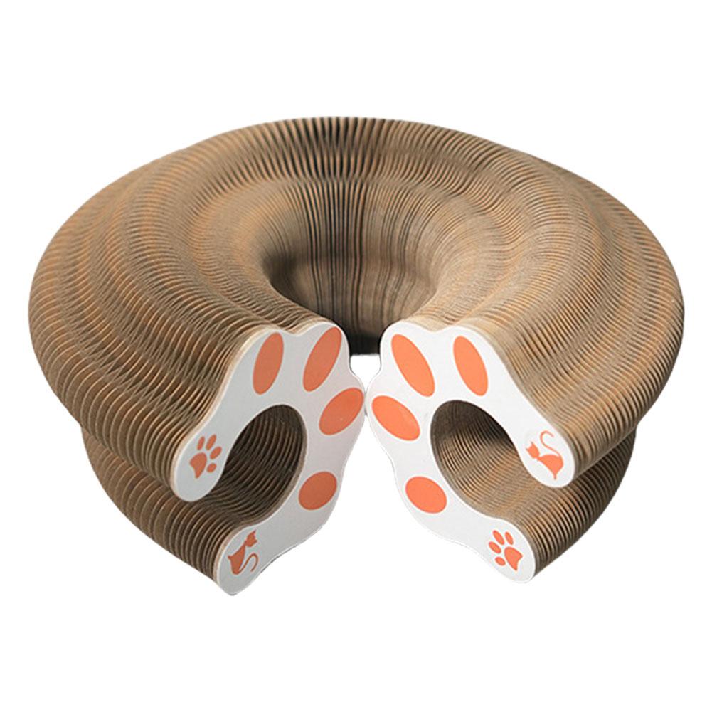 Magic Organ Cat Scratching Board Cat Interactive Toys Foldable Cat Scratching Post Ball Track Cat Grinding Claw Scratching Board