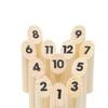 Wooden Numbered Block Tossing Game Throw Bowling Throwing Scatter Family Game Yard Game Set for Party Playground
