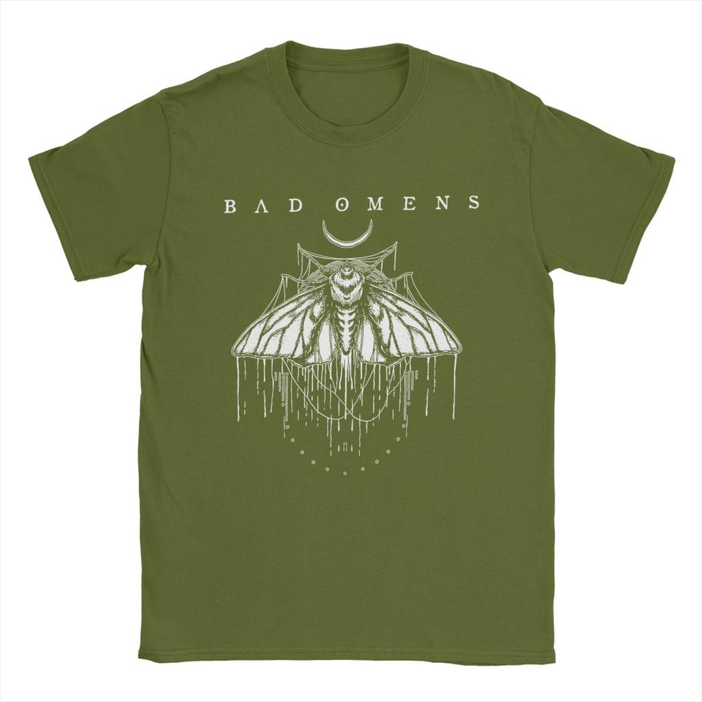 Moth Bad Omens Men's T Shirts Vintage Tees Short Sleeve O Neck T-Shirt 100% Cotton Summer Clothing