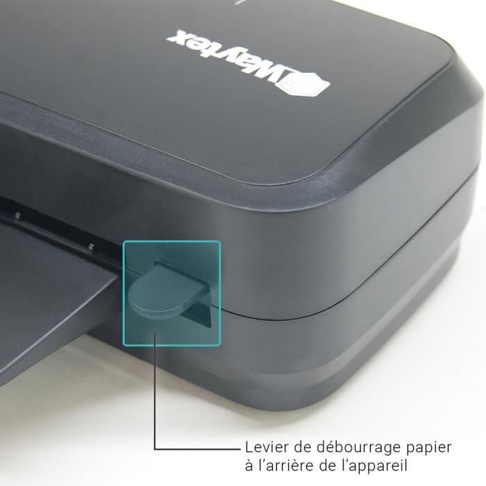 Plastifieuse A4 A5 A6 A7 Pro Rapide à Chaud et à Froid jusqu’à 2x125 microns Pack avec 50 Pochettes A4