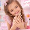 Cat's Eye Press On Nails Short Nail Tips New Nail Stickers  Children Wearing