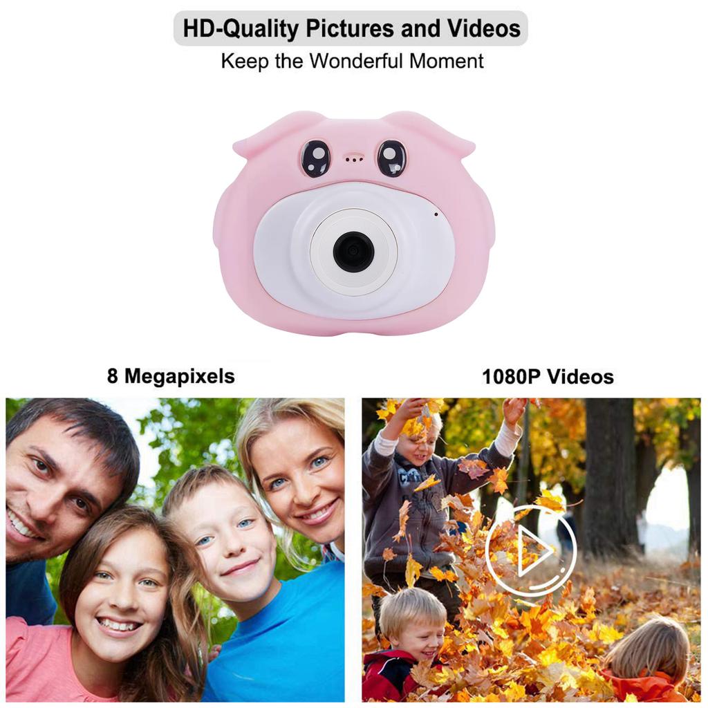 Children s Digital Camera, 8MP HD Kids Camera, 1080P Video Recorder, 2.0 Screen, 4X Zoom, Time-Lapse, and Fun Stickers for Photography