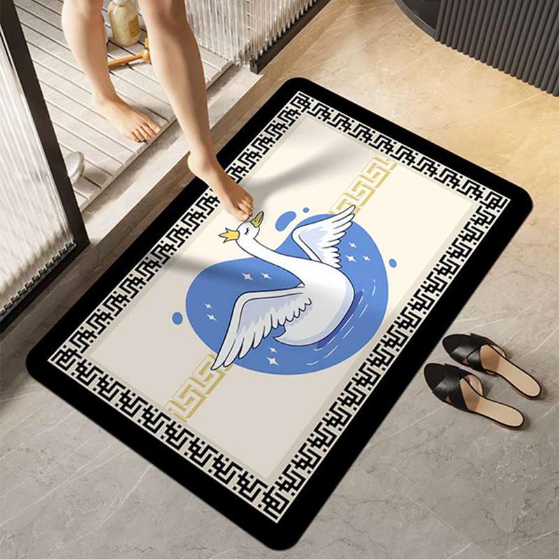 Diatom Mud Bathroom Floor Mat Toilet Door Absorbent Quick-drying Non-slip Mat Toilet Kitchen Floor Mat Carpet Soft Mat