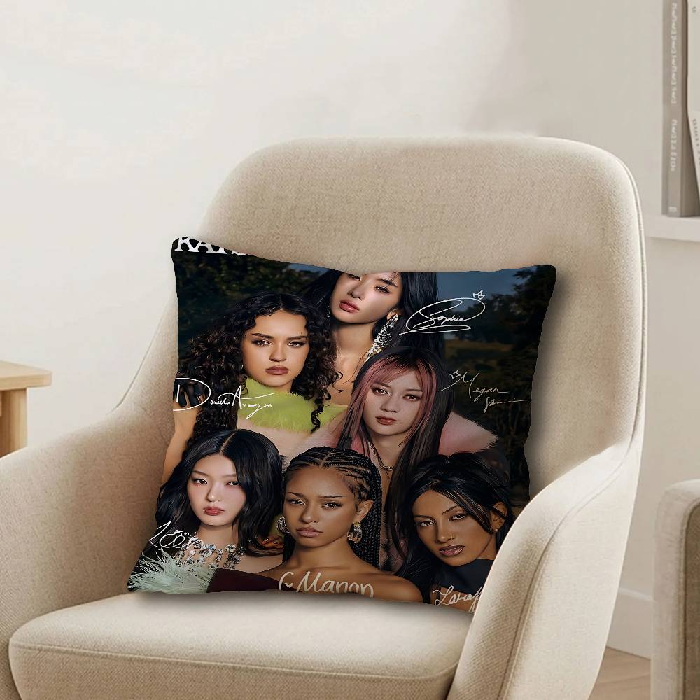 KKatSeye SINGER Pillow Covers Cartoon Sofa Decorative Home Doublesided Printing Short Plush Cute Cushion Cover