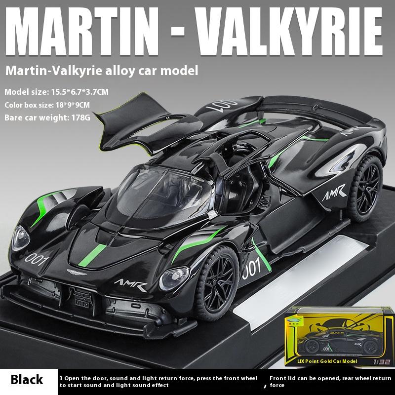 Масштаб 1/32 Aston Martin Valkyrie AMR 001 Суперспортивный автомобиль Сплав Литой Металл Модель Машины Звук и Свет Коллекционирование Хобби Подарок на День Рождения