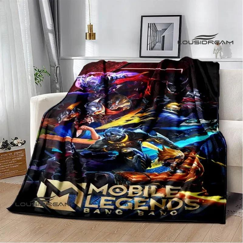 Mobile Legends Bang Bang Пледы с мультяшным принтом Модные теплые флисовые пледы Домашние дорожные пледы Постельное белье Подарок на день рождения