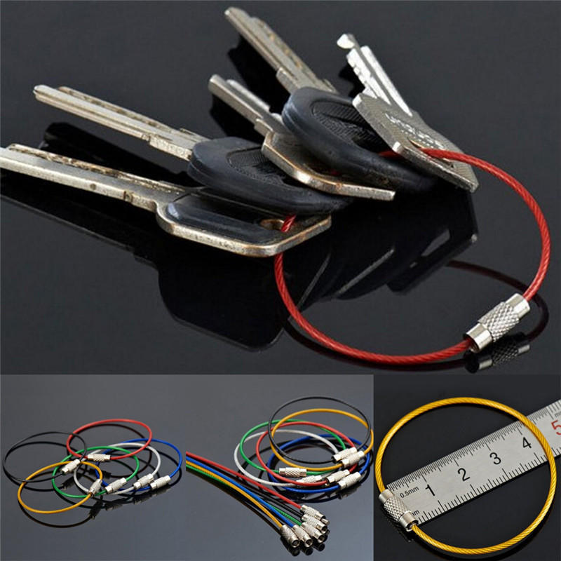 5 шт. брелок из нержавеющей стали, кабель, брелок, цепи для походов на открытом воздухе