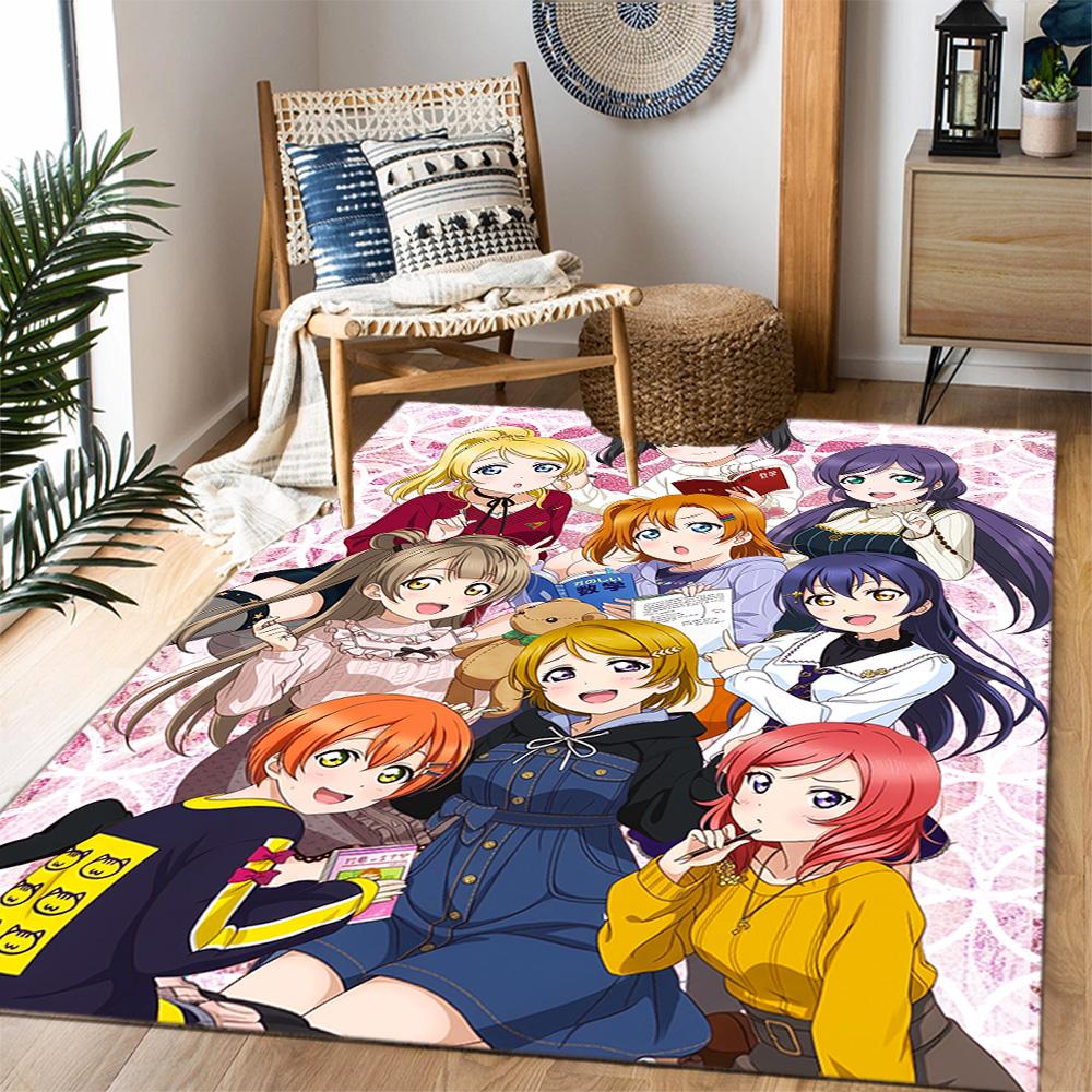 Girl Power Celebration Floor Mat Suitable for Outdoor Dining Room Kitchen Playrooms Anti-slip Rug Anime Office Decor Gift for Festivals