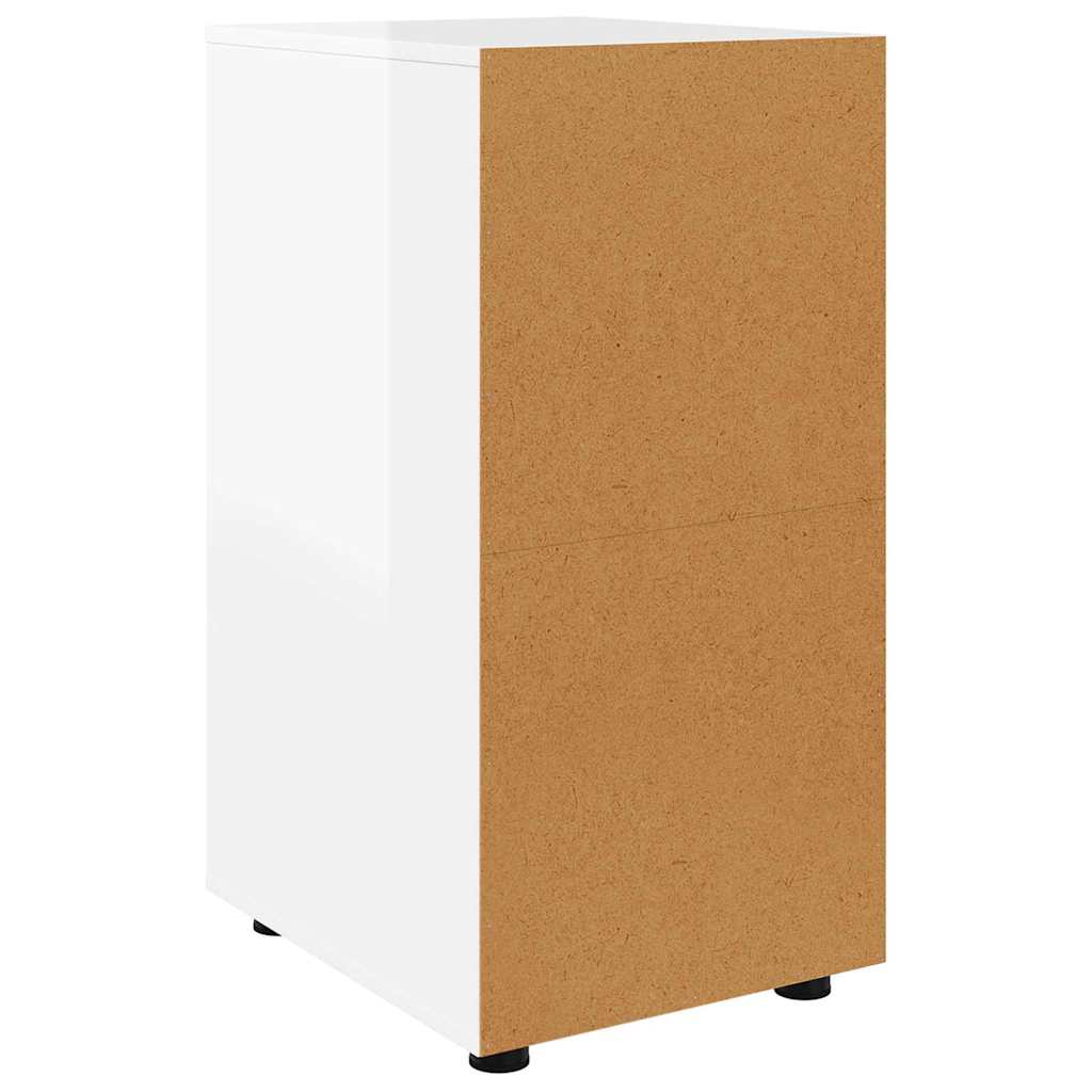 Storage Cabinet Glossy White 40 x 48 x 81 cm