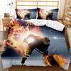 Ice Hockey Duvet Cover Twin Hockey Sports Player Bedding Set Winter Extreme Sports Game Comforter Cover Set Sports Arena Bedding