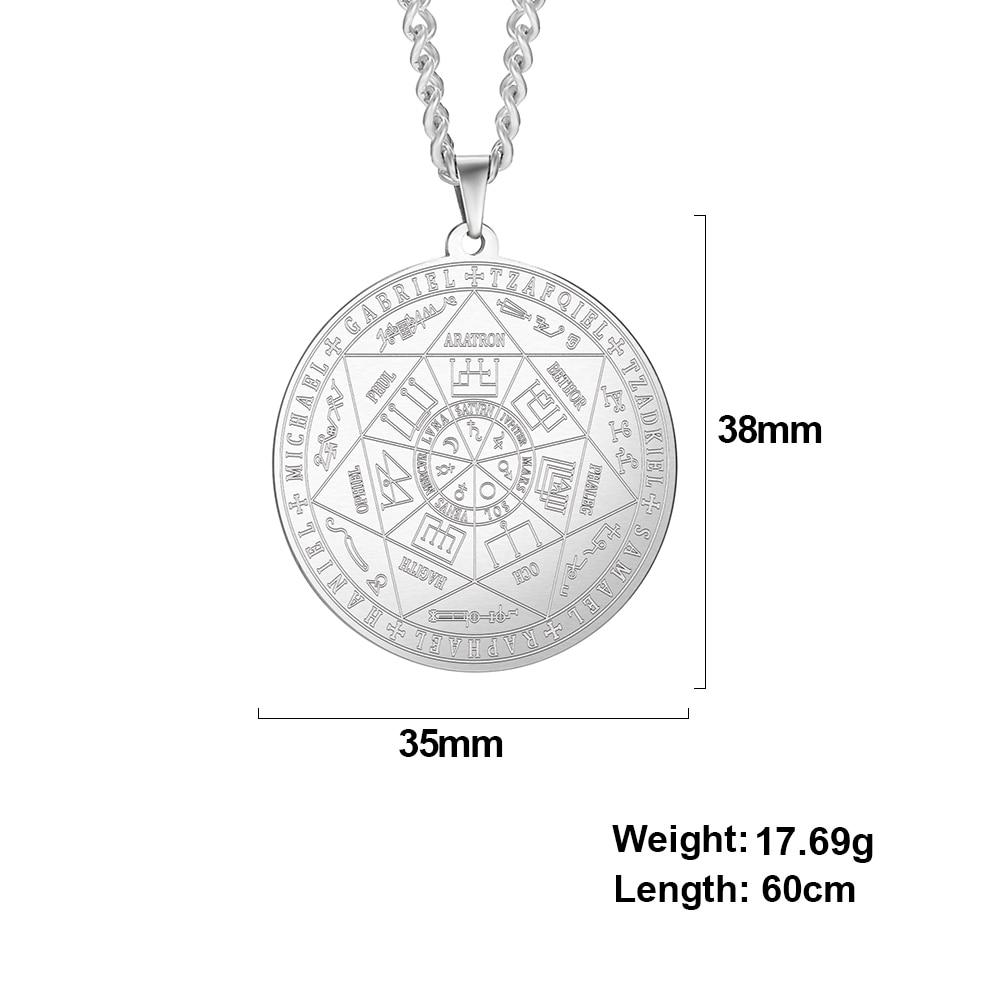 7 Archangels Sigil Charm Necklaces Archangels Sigil Necklaces Pentacle Magic Amulet