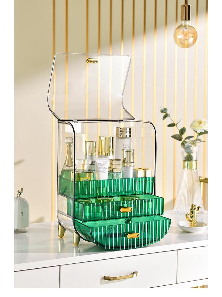 Прозрачный ящик для хранения средств по уходу за кожей и косметики для ванной комнаты
