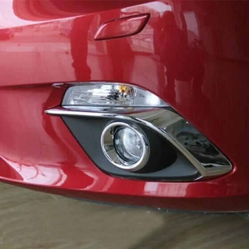 Для Mazda 3 Axela 2014 2015 2016 ABS Передняя противотуманная фара Противотуманка Накладка-ресничка Накладки Декоративные элементы Аксессуары для стайлинга автомобиля