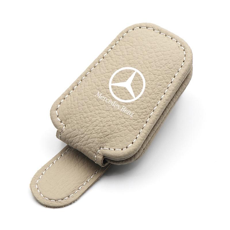 Car Glasses Sun Visor Box Auto Sunglasses Clip Card Accessories For Mercedes Benz W203 W206 W220 W205 W211 W212 W201 W210 AMG DNOPR1