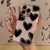 INS Роскошный Силиконовый Чехол-Брелок в Форме Сердца с Блестками для iPhone 17 11 12 13 14 15 16 Pro Max Plus Ударопрочный Прозрачный ТПУ Чехол