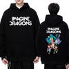 Худи в стиле рок-группы Imagine Dragons Loom World Tour 2025, модное, унисекс, с мультяшным принтом, повседневный пуловер, мужское, женское, флисовая толстовка