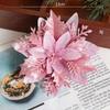 1pcs Christmas Gold Powder Simulation Flower Christmas Wreath Christmas Tree Decoration Accessories