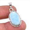 Подвеска из серебра 925 пробы Natural Republic с драгоценным камнем Ларимар, 1,50 дюйма, t1e24