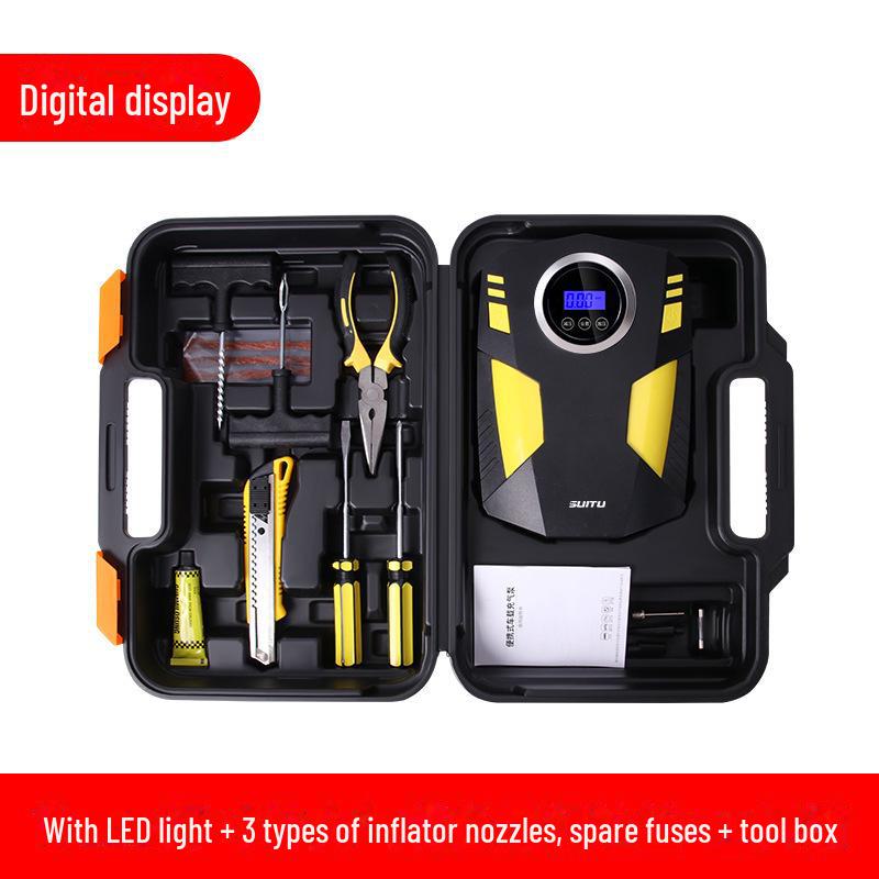 12 В портативный автомобильный насос для накачки шин с подсветкой