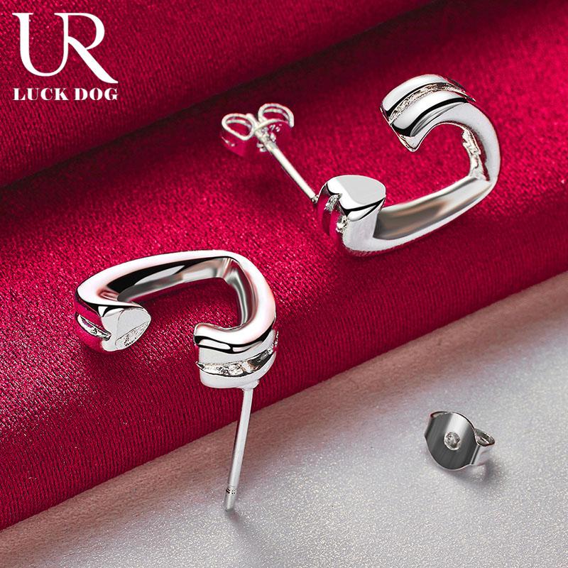 Серьги для пирсинга в форме сердца из стерлингового серебра 925 пробы. Модные свадебные украшения.
