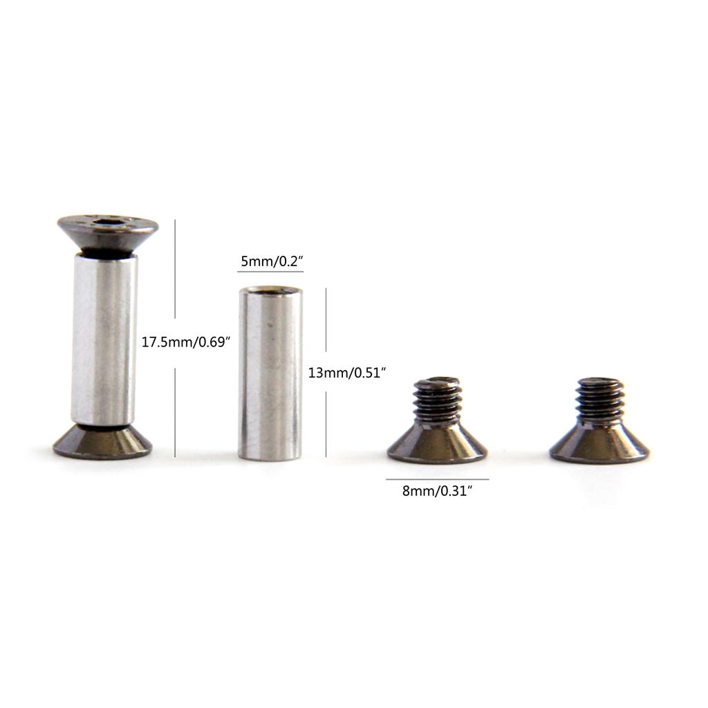 Болт для ручки ножа, заклепки, винты YFS с плоской шестигранной головкой, крепежные винты для ножей, комплект гаек для отверстия ручки 5 мм, 10 шт.