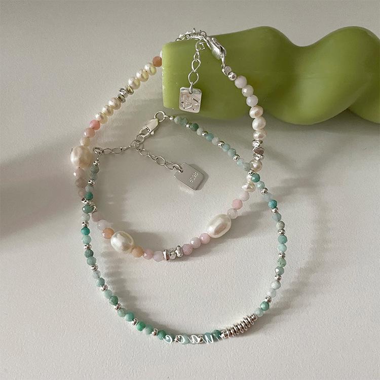 Женский ретро браслет с кристаллами, жемчугом и серебром - Простой, Универсальный, Модный