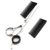 Профессиональные стальные 6-дюймовые серебряные ножницы для стрижки волос 2 в 1 с расческой для стрижки парикмахерские ножницы для стрижки волос парикмахерские ножницы