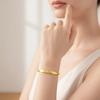 Zinc Zinc Alloy Cat's Eye Bracelet Waterproof Golden Wristband Classic Opening Brushed Bangle  Festival Gift