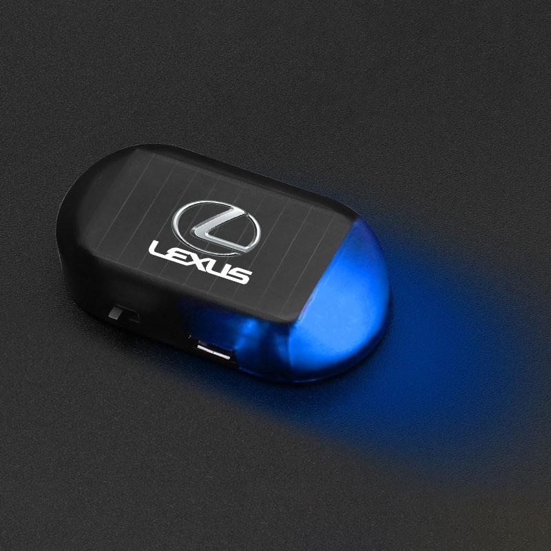 Interior Stickers Car Light Solar Powered Simulated Dummy Alarm Wireless Warning Anti-Theft For Lexus CT ES LS GS IS HS LF-30 NX OK2