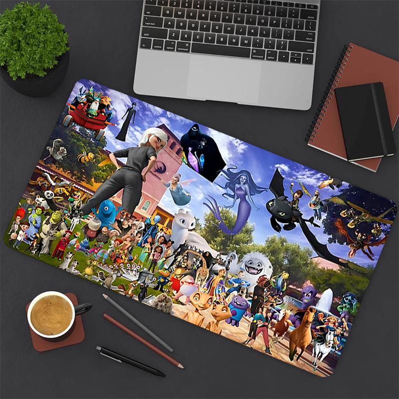 1Pc Fantasy World Adventure Gaming Mouse Pad Keyboard Desk Mat Non-slip Rubber Lock Edge Waterproof Computer Mousepad for Office Home Decor Ey115