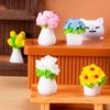 Artificial Mini Flower Potted Resin Resin Flower Model Simulation Potted Plants  For Home Desk