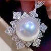 Mj Fine Jewelry 11 -12mm 925 Sterling Silver Natural Fresh Water White Pearl Pendant Necklaces For Women Fine Pearls Pendants