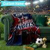 Custom Name Blanket Anaheim Braves Graffiti Art Blanket Bedding Blanket for Travel, Camping, Living Rooms, Offices, Sofas, Fan Christmas gift