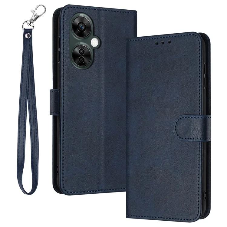 For Oneplus Nord CE 3 Lite 5G / Nord N30 5G / Oppo K11x 5G PU Leather Stand Case Wallet Phone Cover with Strap - Green