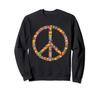 Christmas Peace Sign Santa Claus Retro Hippie Happy Holidays Sweatshirt
