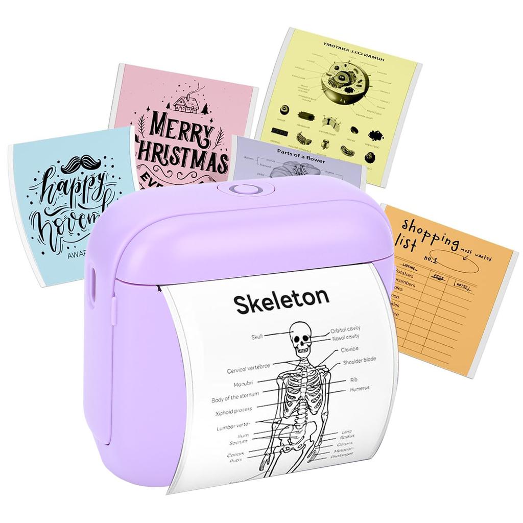 Портативный термоэтикетный принтер   Термофотопринтер без чернил для дома и школы