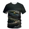 3D Print Scary Snake T Shirt Men Python Animal Graphic Tees Summer Street Women O-Neck Tops Loose Fashion Oversize T-Shirts