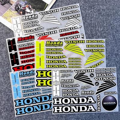FOR HONDA HRC RACING WING Waterproof Reflective Scratch Cover Sticker Universal Decor Decal Car Motorcycle Helmet Refrigerator
