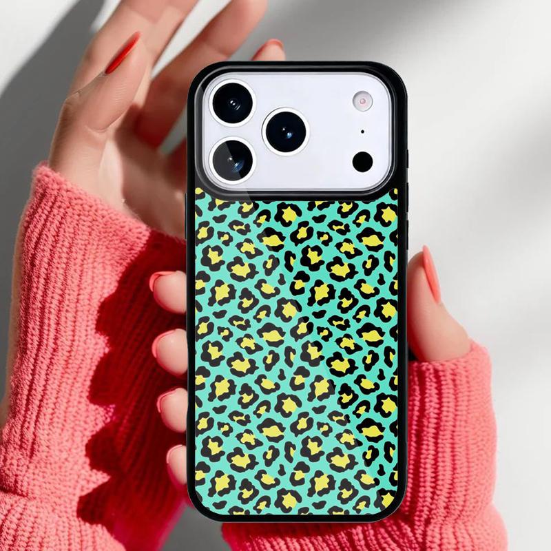 Чехол с леопардовым принтом для iPhone 17 16 15 14 13 Pro Max Задняя крышка для 12 11 Pro Coque