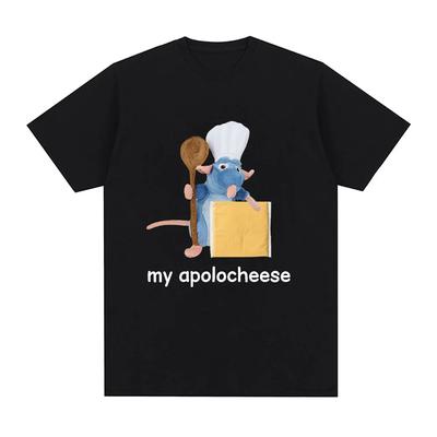 Забавная футболка My Apolocheese Rat Plush Cheese унисекс WoUnisex Clothing Fashion футболки с коротким рукавом Летние футболки из 100% хлопка большого размера